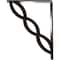 Ekena Millwork Loera Wrought Iron Bracket, (Triple center brace), Antiqued Brass 2"W x 7 1/2"D x 10"H BKTM02X07X10TLOABS - alternate 6
